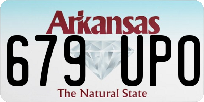 AR license plate 679UPO