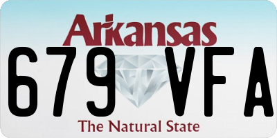 AR license plate 679VFA