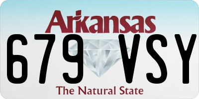 AR license plate 679VSY