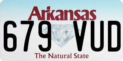 AR license plate 679VUD