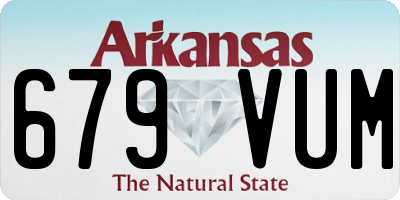 AR license plate 679VUM