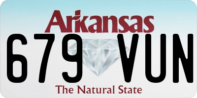 AR license plate 679VUN