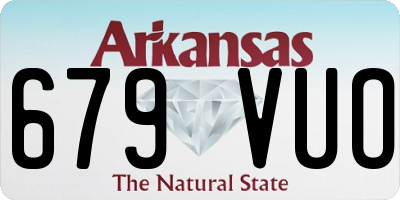 AR license plate 679VUO