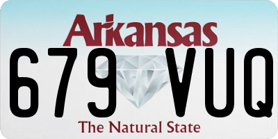 AR license plate 679VUQ