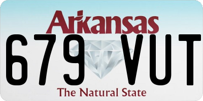 AR license plate 679VUT