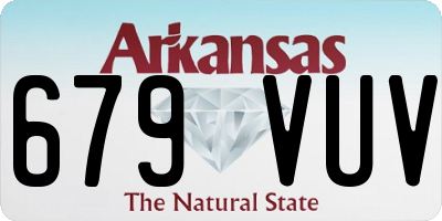 AR license plate 679VUV