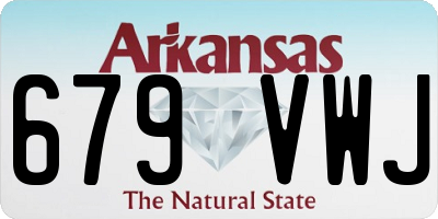 AR license plate 679VWJ