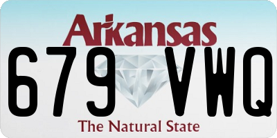 AR license plate 679VWQ
