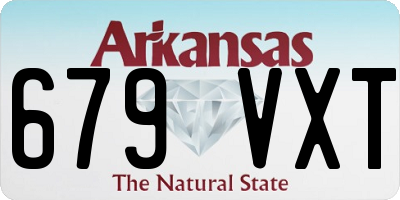 AR license plate 679VXT