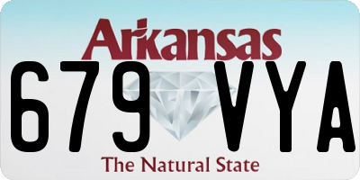 AR license plate 679VYA