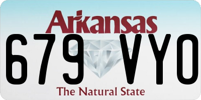 AR license plate 679VYO