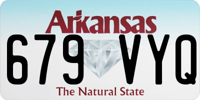 AR license plate 679VYQ