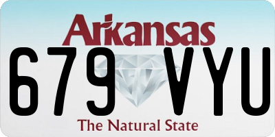 AR license plate 679VYU