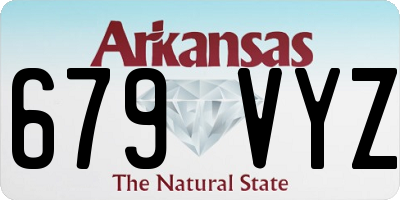 AR license plate 679VYZ