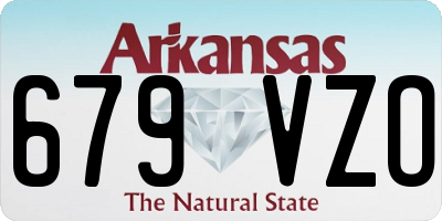 AR license plate 679VZO