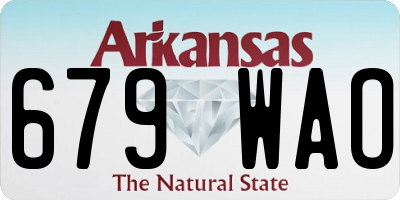 AR license plate 679WAO