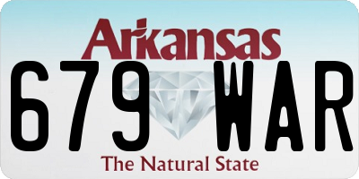 AR license plate 679WAR