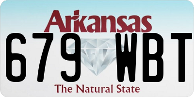 AR license plate 679WBT