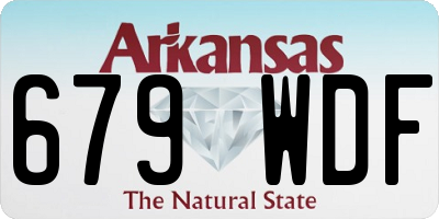 AR license plate 679WDF