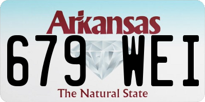 AR license plate 679WEI