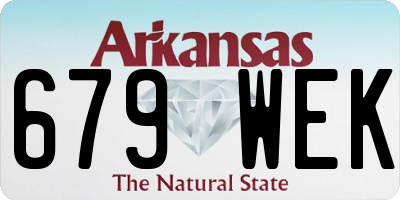 AR license plate 679WEK