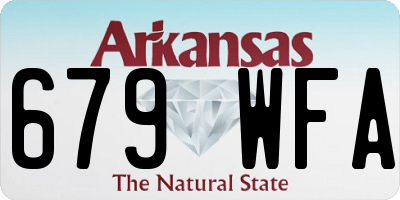 AR license plate 679WFA
