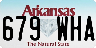 AR license plate 679WHA