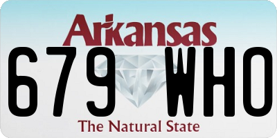 AR license plate 679WHO