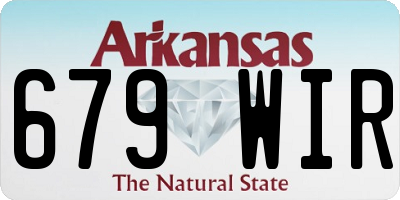 AR license plate 679WIR