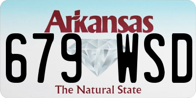 AR license plate 679WSD