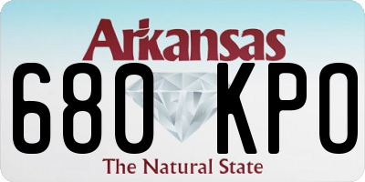 AR license plate 680KPO