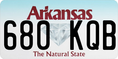 AR license plate 680KQB