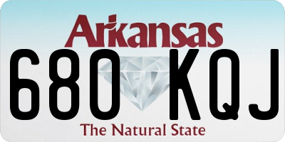 AR license plate 680KQJ