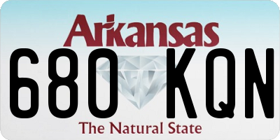AR license plate 680KQN