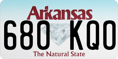 AR license plate 680KQO