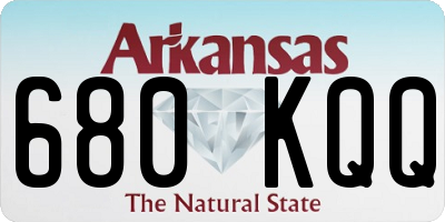 AR license plate 680KQQ