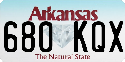 AR license plate 680KQX