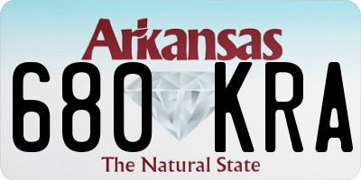 AR license plate 680KRA