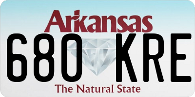 AR license plate 680KRE