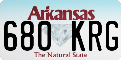 AR license plate 680KRG