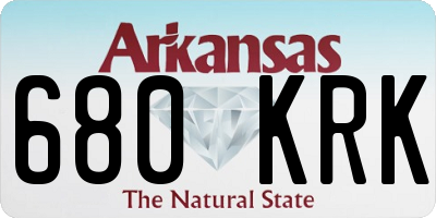 AR license plate 680KRK