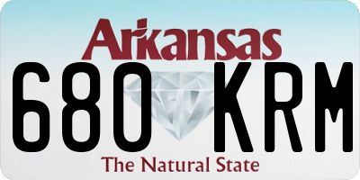 AR license plate 680KRM
