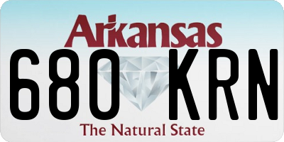 AR license plate 680KRN