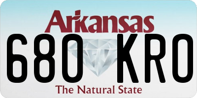 AR license plate 680KRO
