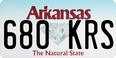AR license plate 680KRS