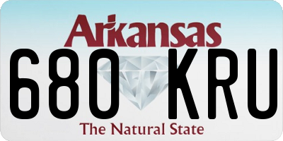 AR license plate 680KRU
