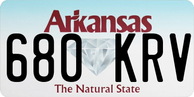 AR license plate 680KRV