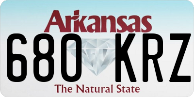 AR license plate 680KRZ