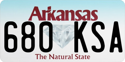 AR license plate 680KSA