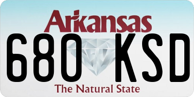 AR license plate 680KSD